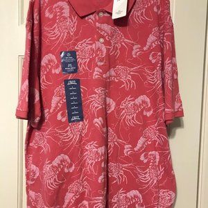 IZOD SALTWATER POLO MEN'S SIZE L SHORT SLEEVES PULLOVER